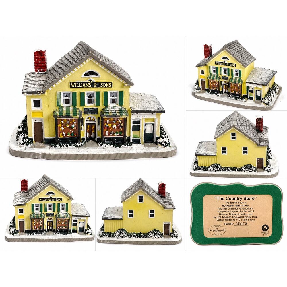 Norman Rockwell Main Street “The Country Store” 1990 Rhodes Studios  Building